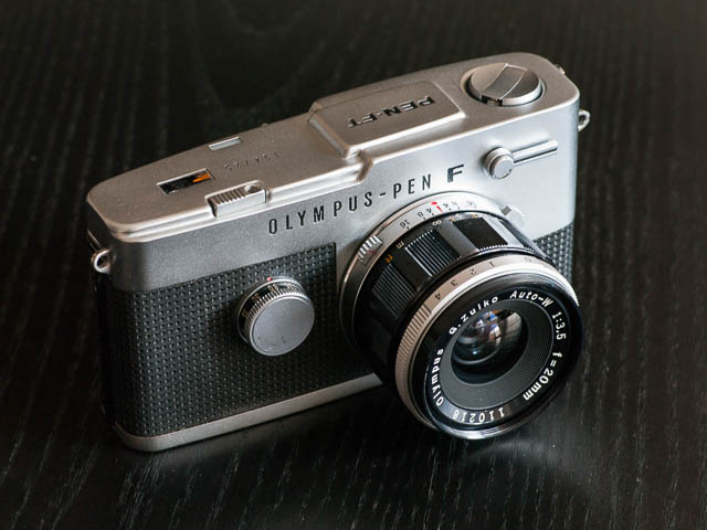 Olympus Pen FT fitted with 20mm f/3.5 lens