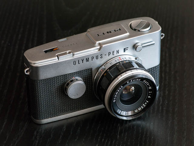 Olympus Pen FT fitted with 25mm f/4 lens
