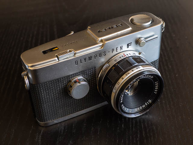 Olympus Pen FV fitted with 38mm f/2.8 lens
