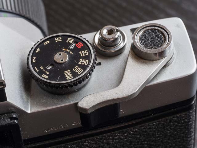 Mamiya/Sekor Auto XTL  wind-on lever and on/off swtch set to off