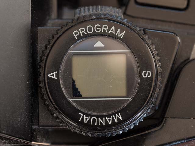 Minolta 9000 mode dial and LCD display
