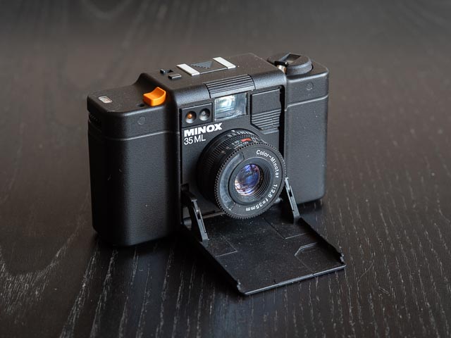 Minox 35 ML camera opened ready for use