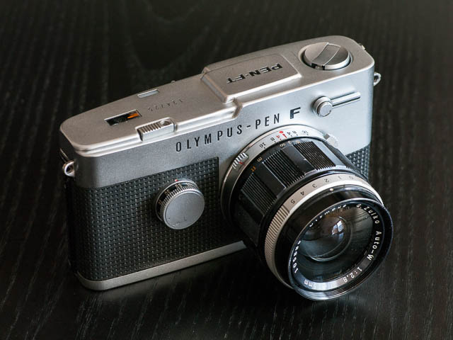 Olympus Pen FT fitted with 25mm f/2.8 lens