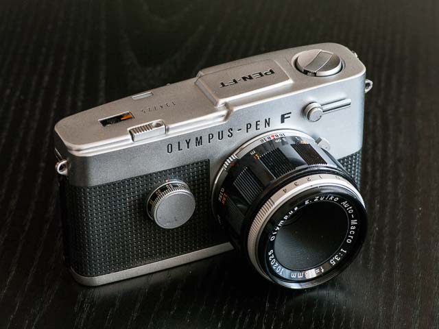 Olympus Pen FT fitted with 38mm f/3.5 macro lens (focused at infinity)
