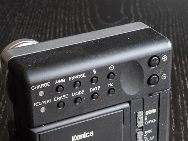 Konica Q-mini control at the top