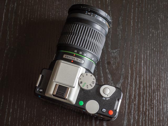 Pentax K-01 with the SMC Pentax DA 16-45mm f/4.0 lens mounted