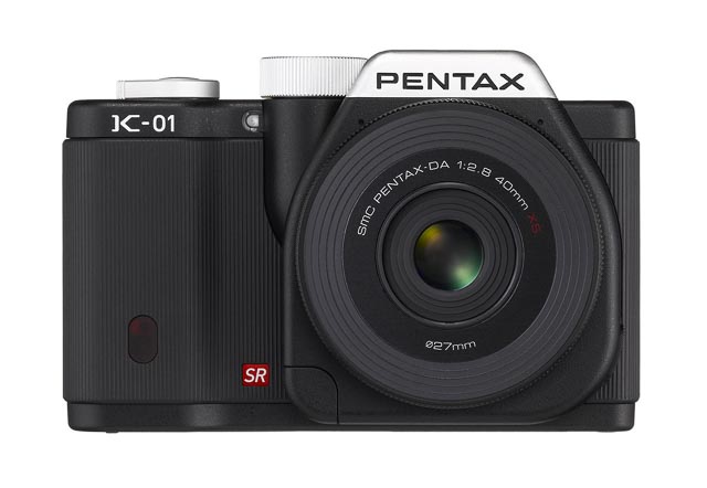 Pentax K-01 in black with silver controls